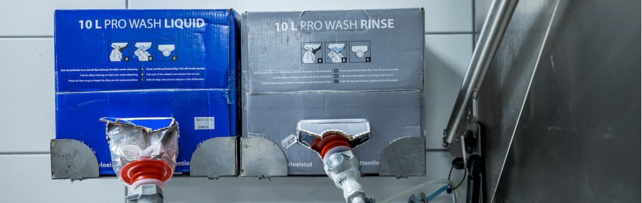 Hoeveel kan ik wassen met Rhima vaatwasmiddel?